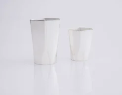 Hexagon Silver-Plated Tall Tumbler