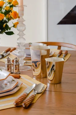 Hexagon Silver-Plated Tall Tumbler