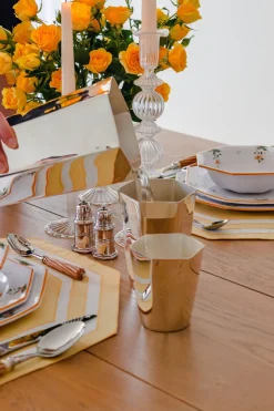 Hexagon Silver-Plated Tall Tumbler