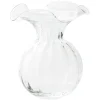 Hibiscus Glass Large Fluted Vase
