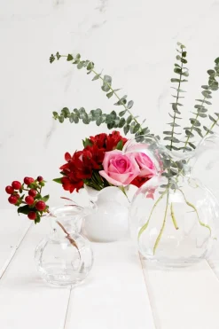 Hibiscus Glass Large Fluted Vase