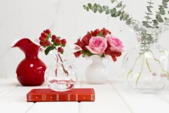 Hibiscus Glass Medium Fluted Vase