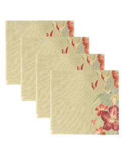 Hibiscus Sage Napkins, Set of 4
