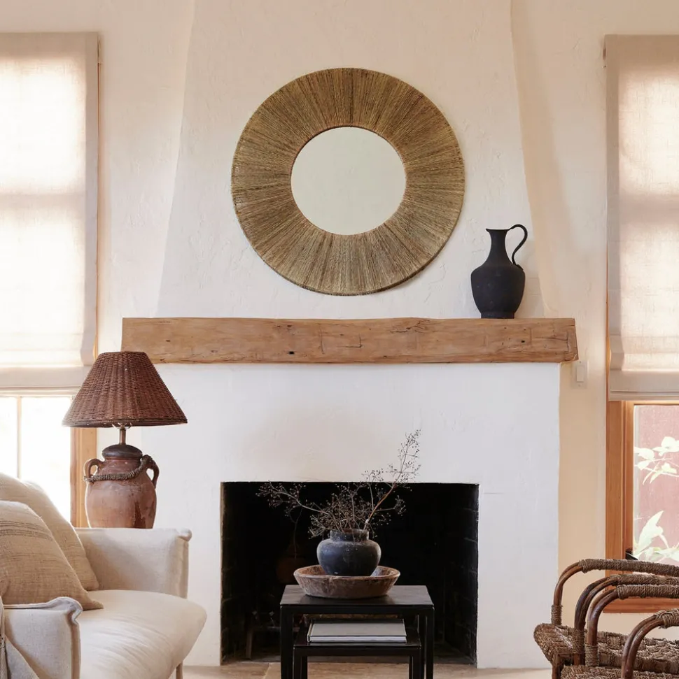 Highball Jute Round Mirror