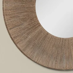 Highball Jute Round Mirror