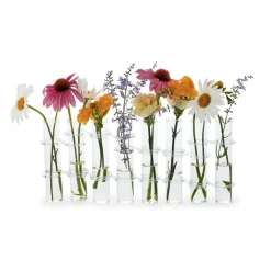 Hinged Tube Flower Vase & Arranger in Gift Box, Set of 8