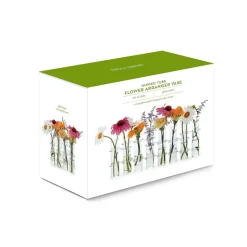 Hinged Tube Flower Vase & Arranger in Gift Box, Set of 8