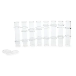 Hinged Tube Flower Vase & Arranger in Gift Box, Set of 8