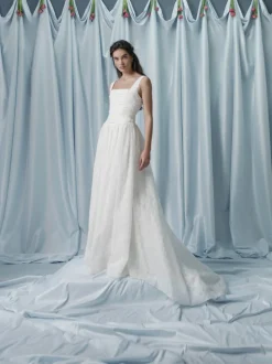 Hippolyta Ivory Floral A-Line Gown