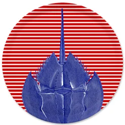 Horseshoe Crab Large Round Birchwood Tray