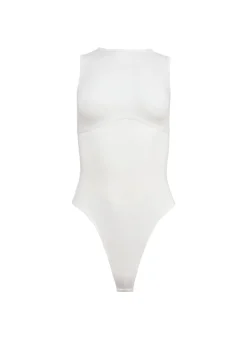 Hourglass Rib Bodysuit in Ivory
