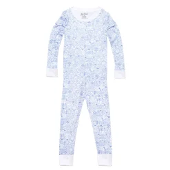 Houston Two Piece Kids Pajamas in Buffalo Bayou Blue