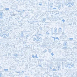 Houston Two Piece Kids Pajamas in Buffalo Bayou Blue