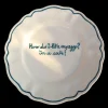 How Do I Like My Eggs? In a Cake Scalloped Plate, Set of 6
