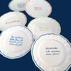 How Do I Like My Eggs? In a Cake Scalloped Plate, Set of 6