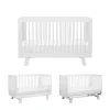 Hudson 3-in-1 Convertible Crib with Toddler Bed Conversion Kit in White