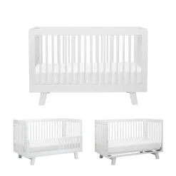 Hudson 3-in-1 Convertible Crib with Toddler Bed Conversion Kit in White