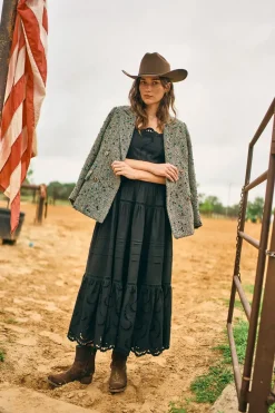 Huntley Half Coat in Mixed Herringbone