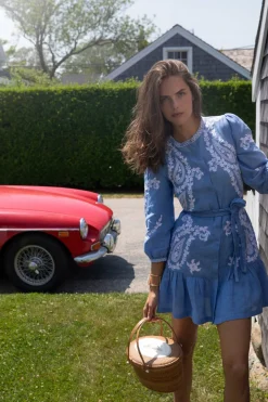 Hydrangea Imogen Tiered Mini Dress