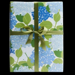 Hydrangea Wrapping Paper In Porcelain