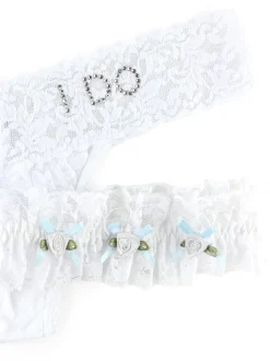I Do Low Rise Thong & Garter Box Set
