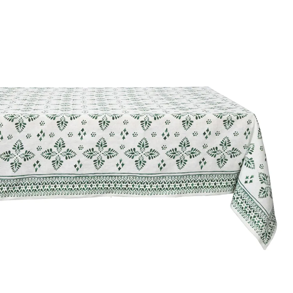Iberian Border 60" x 120" Tablecloth in Evergreen