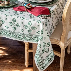 Iberian Border 60" x 120" Tablecloth in Evergreen