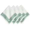 Iberian Border Napkin in Evergreen, Set of 4