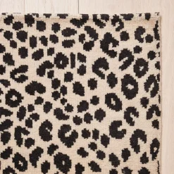 Iconic Leopard Hand-Knotted Rug in Graphite