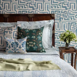 Indigo Classic Kuba Cloth Pillow