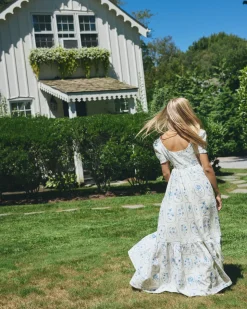 Ines Dress in Delft Tile