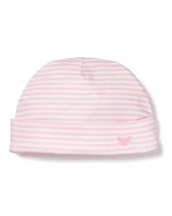 Infant’s Pima Cotton Pink Stripes Hat