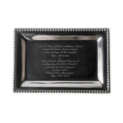 Infinity Vanity Tray with Wedding Invitation