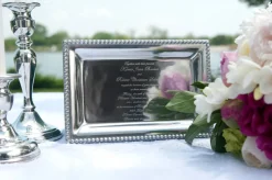 Infinity Vanity Tray with Wedding Invitation