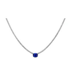 Inga Blue Sapphire and Diamond Necklace