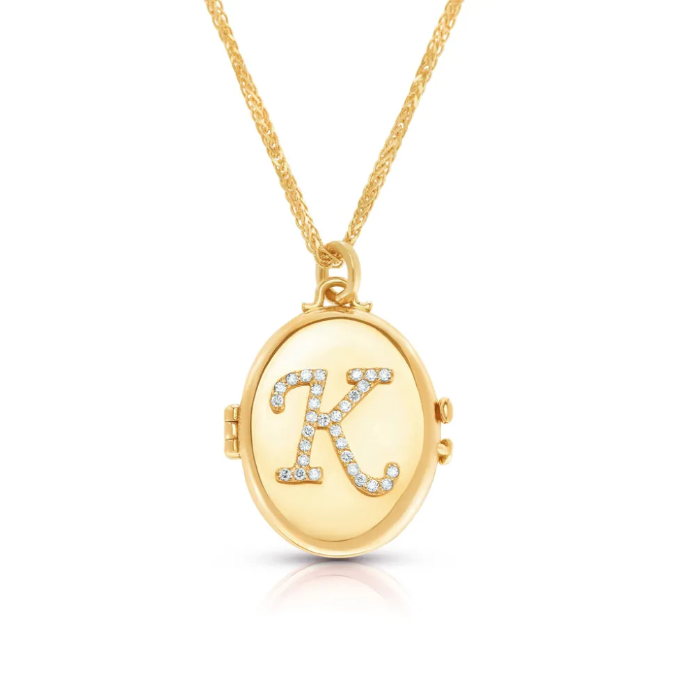 Initial Locket Necklace
