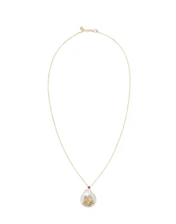 Inseparable Pearl Necklace in Pearl & Red Sapphire