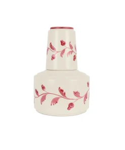 Iris Ceramic Carafe & Pair of Tumblers in Raspberry