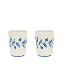 Iris Ceramic Carafe & Pair of Tumblers in Denim
