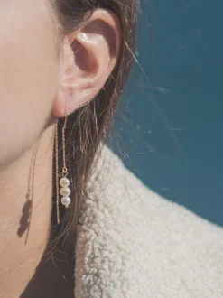 Iris Earrings in White