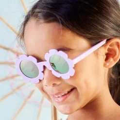 Irresistible Iris Flower in Lavender Polarized Mirrored Lenses