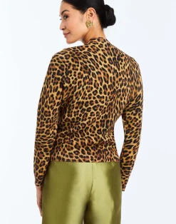 Isabel Cardigan in Leopard Brown