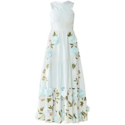 Isabel Dress in Lotus Garden Blue