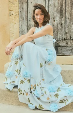 Isabel Dress in Lotus Garden Blue