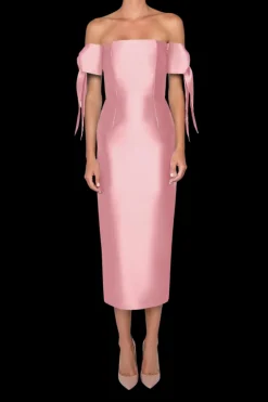 Isabella Silk and Wool Midi Dress