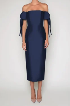 Isabella Silk and Wool Midi Dress