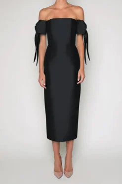 Isabella Silk and Wool Midi Dress