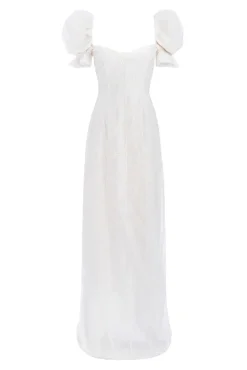 Isidore Puff Sleeve Column Gown