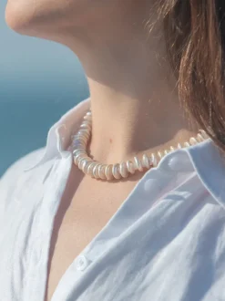 Isla Necklace in White