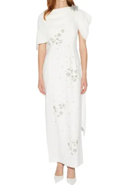 Isolde Gown White Embellished Crepe